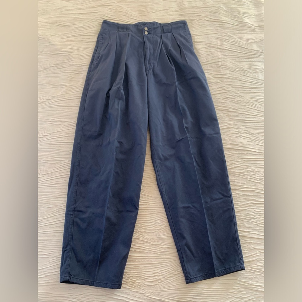 Vintage 80s/90s Aeropostale Wide Leg Double Pleated Chinos, made in USA, 34/32